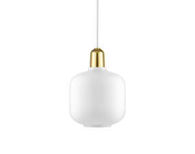 Závesná lampa Amp Small, white/brass