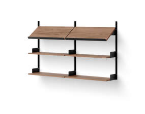 Policová zostava Office Shelf, walnut/black