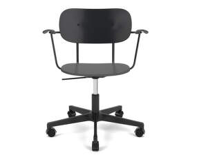 Kancelárska stolička Co Task Chair s podrúčkami, black/black oak