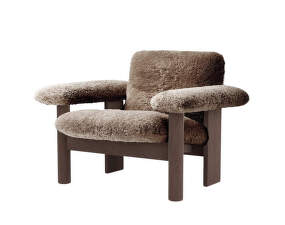 Kreslo Brasilia Low Back, Sheepskin sahara/dark stained oak