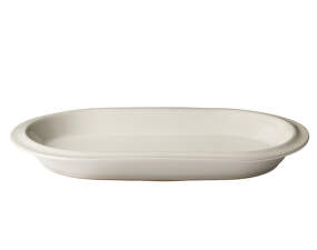 Misa Edge Bowl 25x40 cm, ecru stoneware