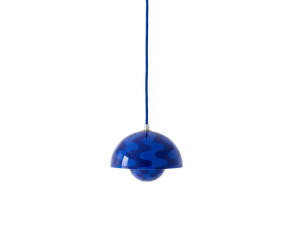 Závesná lampa Flowerpot VP10, cobalt blue/twilight blue pattern