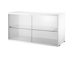 Skrinka Display Cabinet with Sliding Doors, white