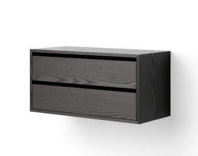 Závesná skrinka Cabinet Low w. Drawers, black ash