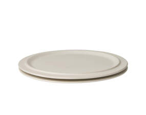 Tanier Edge Plate Ø27 cm 2ks, ecru stoneware