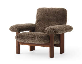 Kreslo Brasilia Lounge Chair, Sheepskin root/walnut