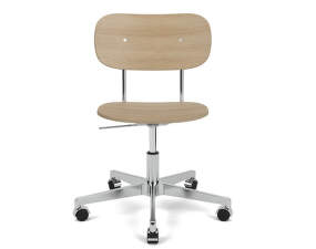 Kancelárska stolička Co Task Chair, polished aluminium/natural oak