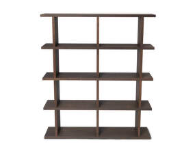 Knižnica Kona Bookcase 2x4, dark stained