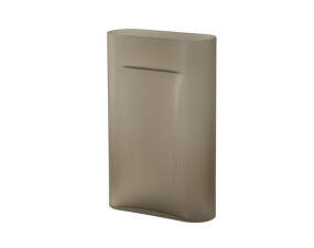 Váza Ridge H48, taupe frosted glass