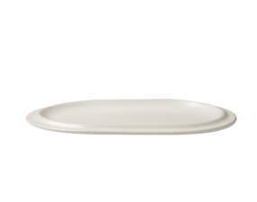 Servírovací tanier Edge Serving Plate 21x30 cm, ecru stoneware