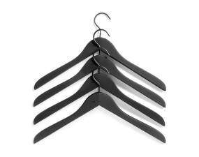 Ramienka Soft Coat Hanger Slim Black, set 4ks