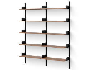 Policová zostava Library Shelf 1900, walnut/black