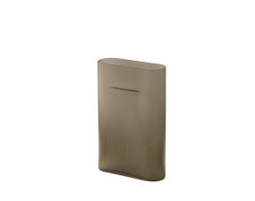 Váza Ridge H35, taupe frosted glass