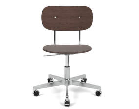 Kancelárska stolička Co Task Chair, polished aluminium/dark oak