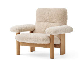 Kreslo Brasilia Lounge Chair, Sheepskin nature/natural oak