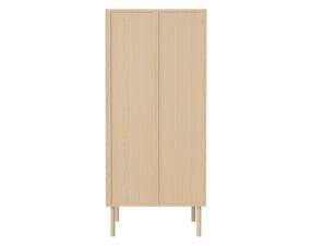 Skriňa Cana s drevenými dverami, white oiled oak