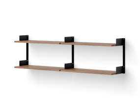 Policová zostava Chamber Shelf, walnut/black