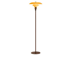 Stojacia lampa PH 3½-2½, aged brass/yellow glass