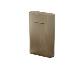 Váza Ridge H35, taupe frosted glass