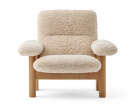 Kreslo Brasilia Lounge Chair, Sheepskin nature/natural oak