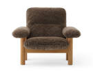 Kreslo Brasilia Lounge Chair, Sheepskin root/natural oak