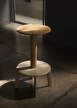 Barová stolička Massif Counter Stool AV39, oak/grey beige