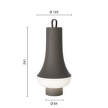 Prenosná lampa Tomoshi, dark brown