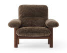 Kreslo Brasilia Lounge Chair, Sheepskin root/dark stained oak