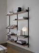 Policová zostava Living Shelf, walnut/black