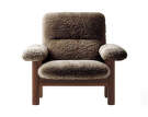 Kreslo Brasilia Lounge Chair, Sheepskin sahara/walnut