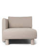 Modulárna pohovka Dase Chaise Lounge Left Modul, Soft Bouclé natural