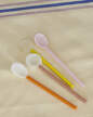 Sklenené lyžičky Glass Spoons Duo set 2ks, light pink and bright orange