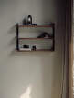 Polica Tea Shelf, walnut/black