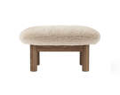 Ottoman Brasilia, Sheepskin nature/walnut