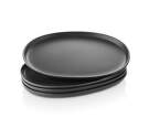 Servírovací tanier Nordic Kitchen Oval Plate 32 cm 4ks, black