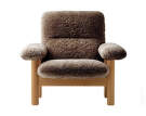 Kreslo Brasilia Lounge Chair, Sheepskin sahara/natural oak