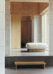 Otoman Quilton Lift, water based lacquered oak/Tartaglia 857