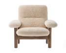 Kreslo Brasilia Lounge Chair, Sheepskin nature/walnut