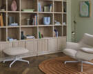 Kreslo Doze Lounge Chair Low & Ottoman Swivel, Heart 7 / grey
