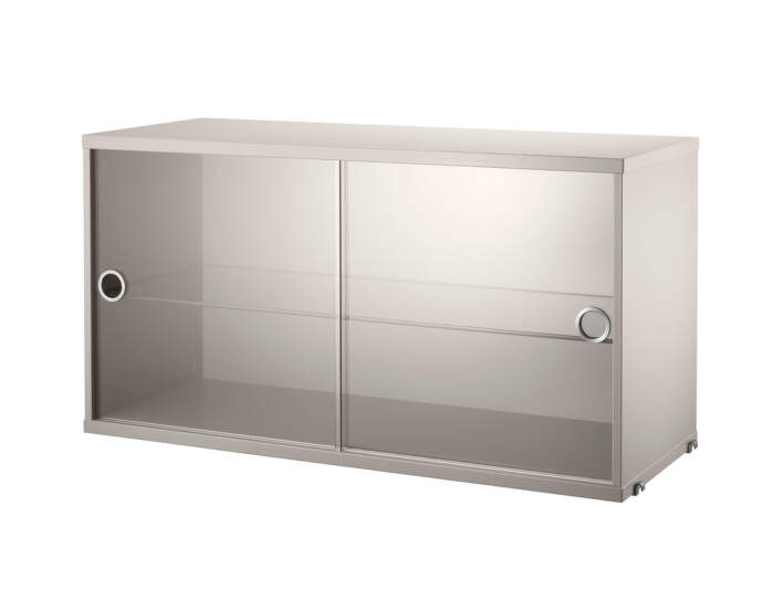 Skrinka Display Cabinet with Sliding Doors, beige