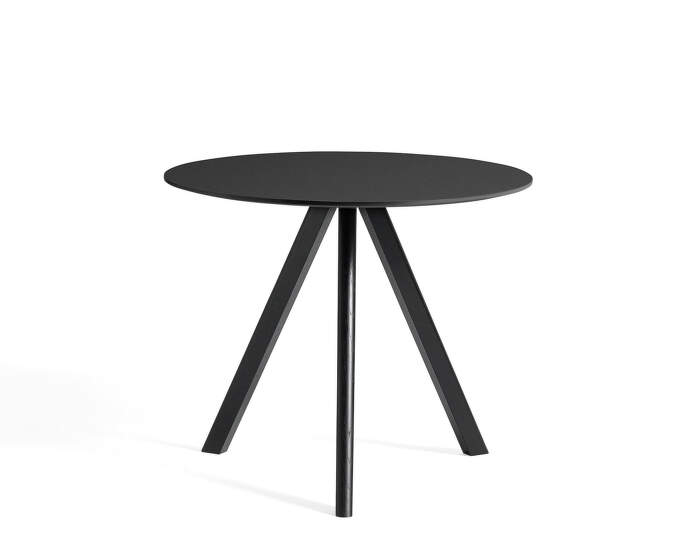 Stôl Copenhague CPH 20 Ø90, black oak/black laminate