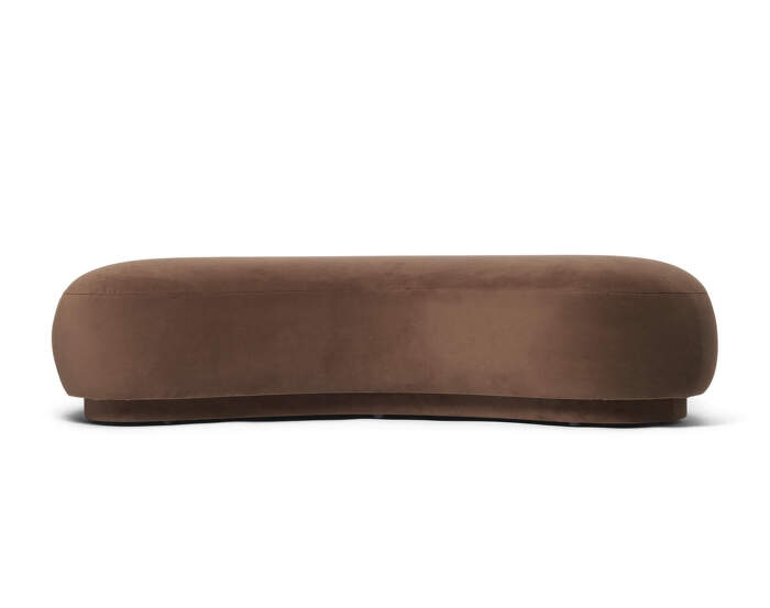 Otoman Rico Lounger Rich Velvet, brown