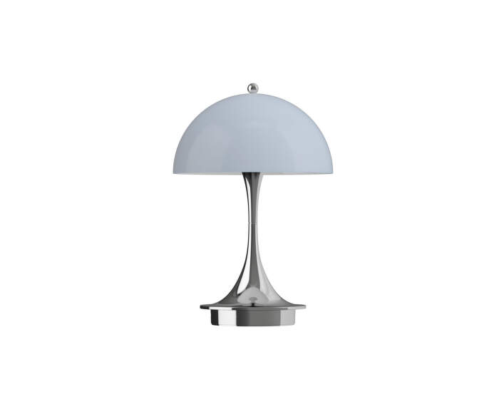 Prenosná lampa Panthella 160 V3, chrome opal blue grey