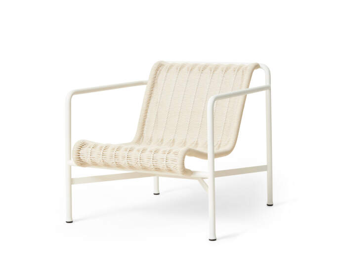 Kreslo Palissade Cord Lounge Chair Low, cream white