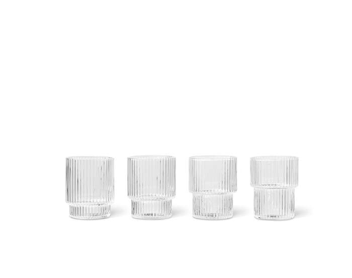 Poháriky na panáky Ripple set 4ks, clear