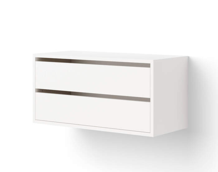 Závesná skrinka Cabinet Low w. Drawers, white