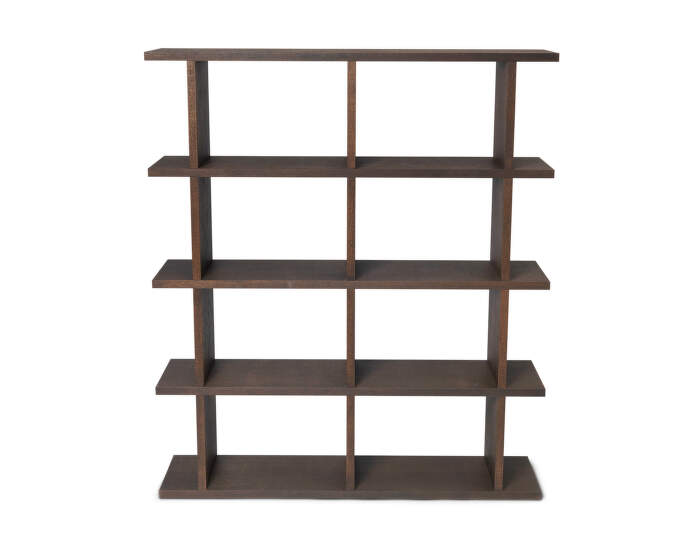 Knižnica Kona Bookcase 2x4, dark stained