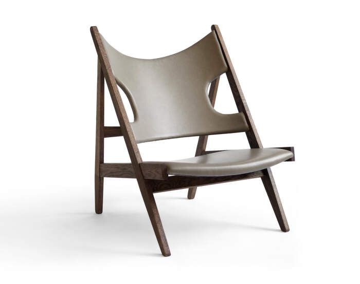 Kreslo Knitting Lounge Chair Leather, dark oak/Dakar 0311