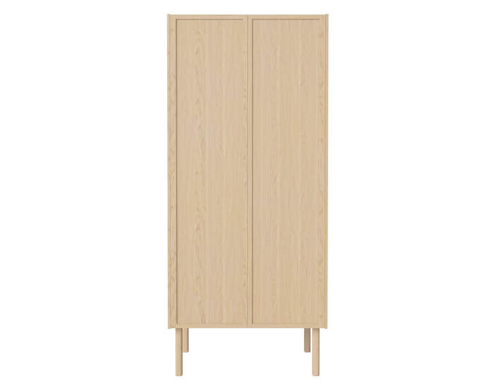 Skriňa Cana s drevenými dverami, white oiled oak