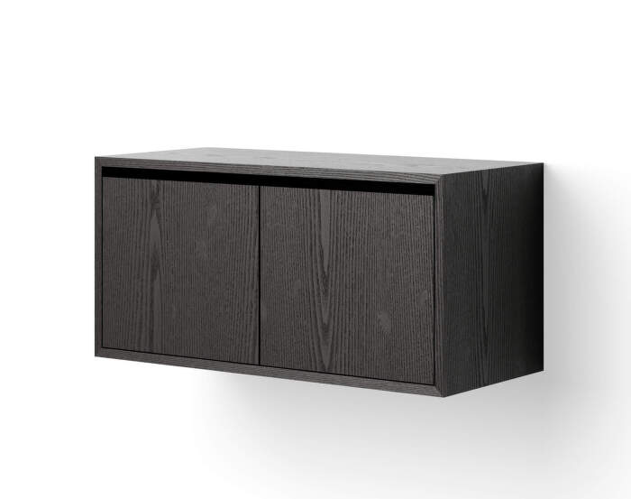 Závesná skrinka Cabinet Low w. Doors, black ash